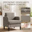 Fauteuil d'appoint rembourré de 74 cm de large avec poche de rangement latérale-709913167