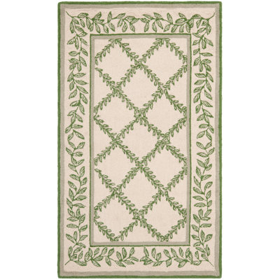 Tapis géométrique en laine crocheté à la main Jonsson