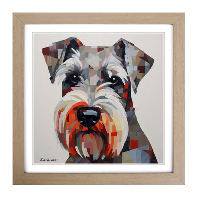 Schnauzer Constructivism Framed Print