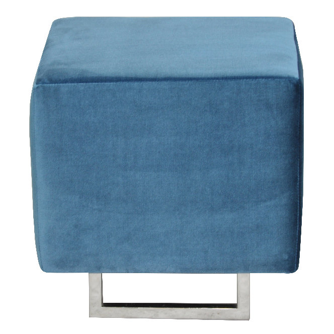 Modern 40cm Wide Square Ottoman, Amaranth