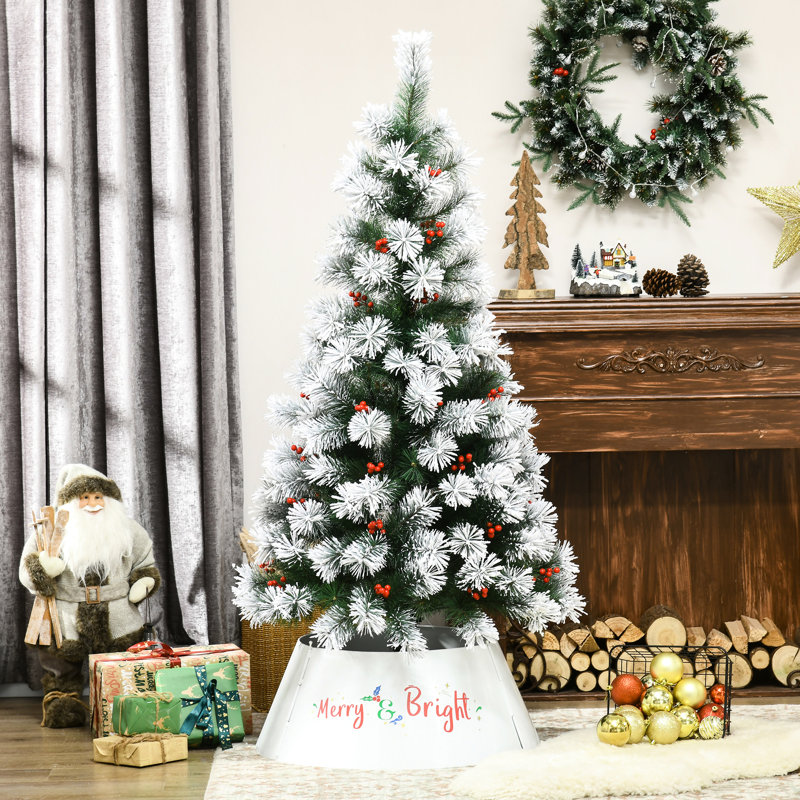 Col de sapin de Noël blanc - 26 po pour support décoratif 26 po