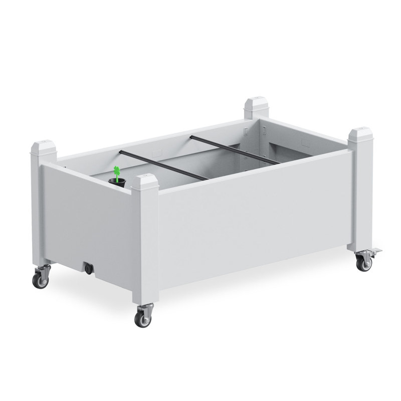 Ashen Soltanica Raised Garden Bed Planter Box With Wheels