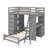 Twin-Over-Twin Bunk Bed Integrated With LED Lighting-114446972