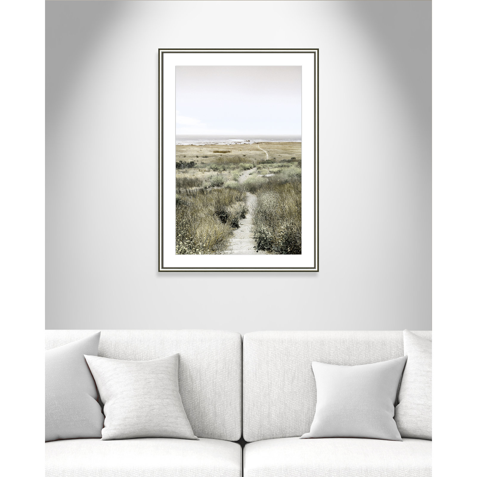Toscani "Footpath to Paradise" Print, 26.75 W x 36.75 H x 0.88 D, Silver