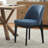 Bason 19.5" H Polyester Upholstered Dining Chair With Black Solid Wood Legs-337874195