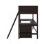 Lit mezzanine simple avec tablettes et bureau-2112855323