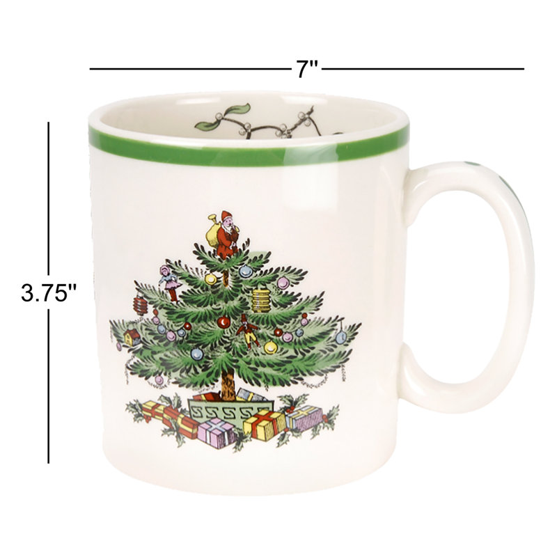 Tasse d'arbre de Noël Spode 9 oz