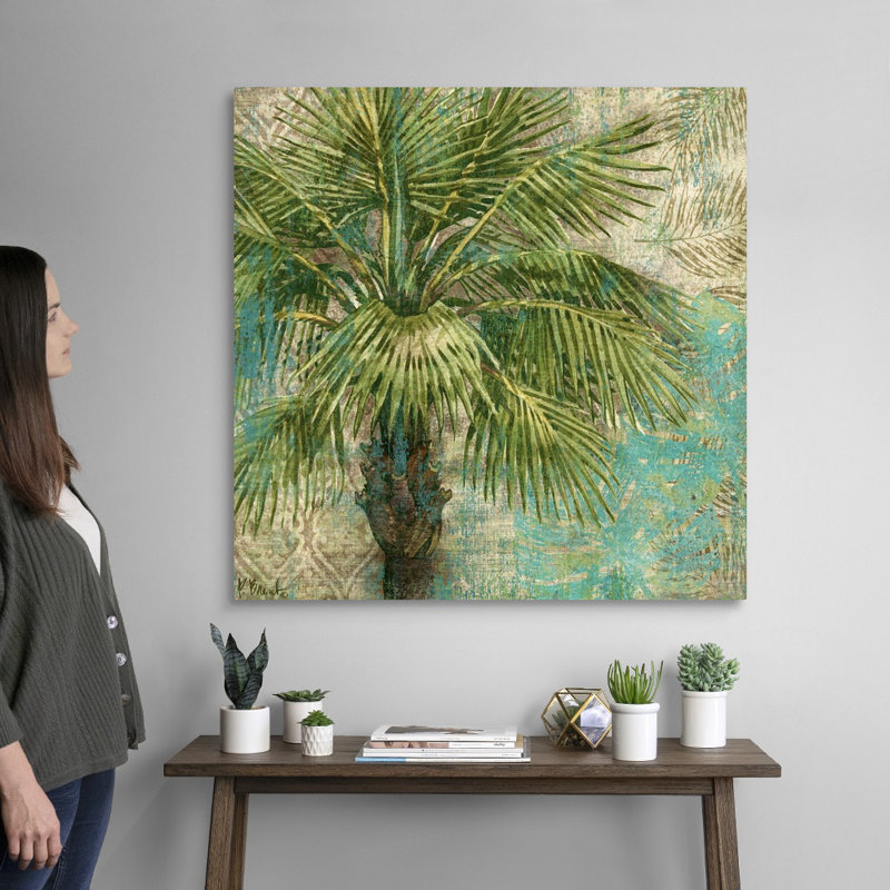 " Aqua Escape I " by Paul Brent Painting Print, 36" H x 36" W x 1.25" D, Wrapped Canvas