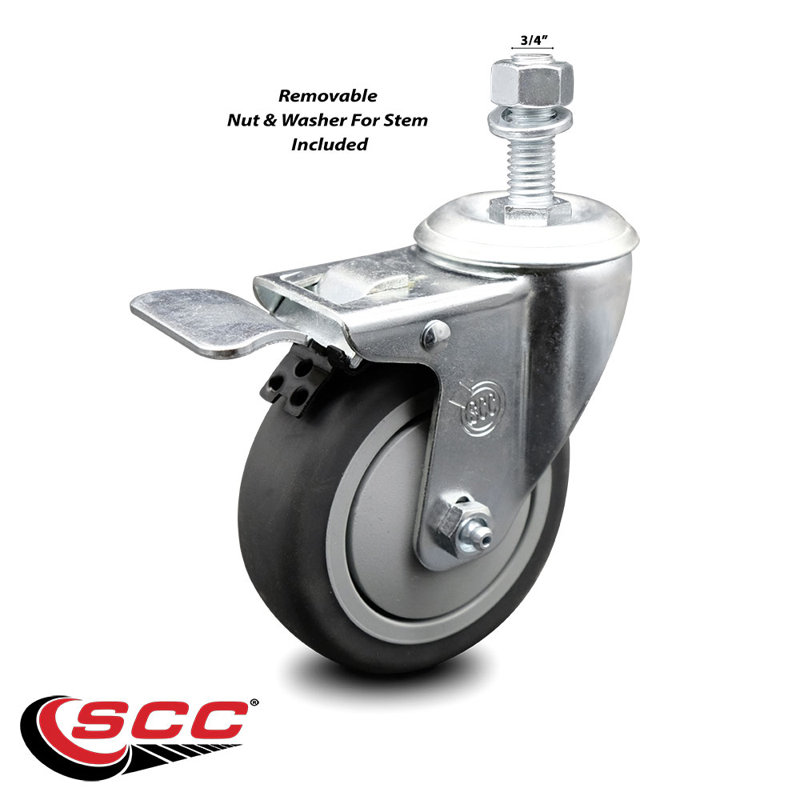 Roulettes de service de remplacement pour roulettes Colson 2.04254.445 MTG15 BRK5