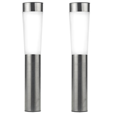 Amarillo Silver Integrated LED Steel Landscape Light