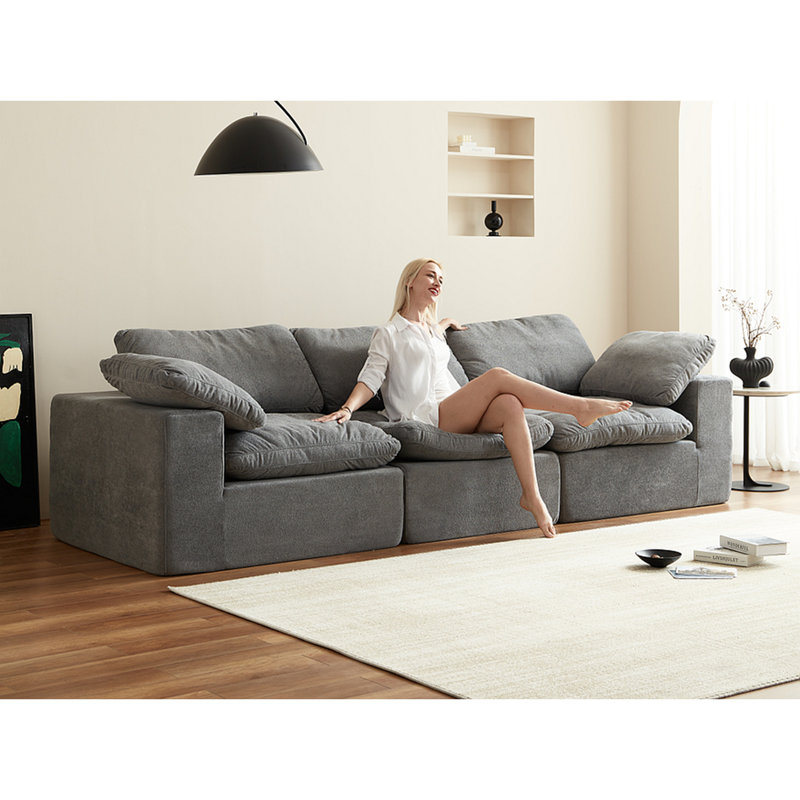 Canapé rembourré en tissu F-Concept Chenille