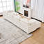 Canapé modulaire en forme de U de 140,9 pouces avec 2 repose-pieds mobiles, 4 coussins et 2 coussins décoratifs, tissu doux en cachemire beige-129424484