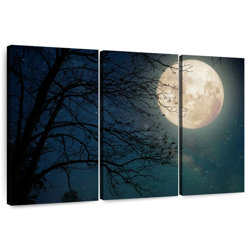 Oberle Starry Sky Full Moon, 24" H x 38" W