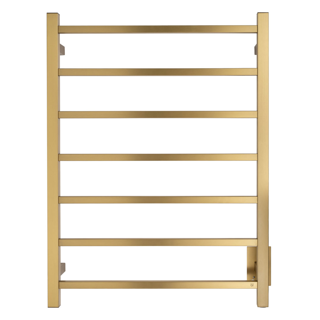 Tahoe 7 Towel Warmer Wall-mounted, Brushed Gold, Hardwired, 7 Bars WarmlyYours