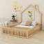 Lit plateforme avec garde-corps Wood House-475240714