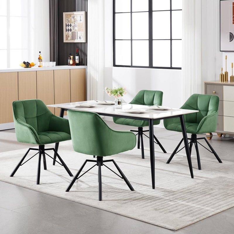 Malkin 48cm H Velvet Upholstered Armchair, Green