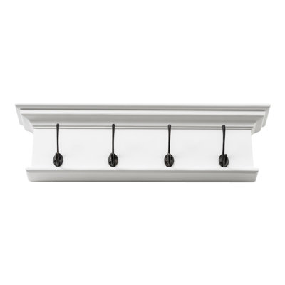 4 - Hook Wall Mounted Coat Rack