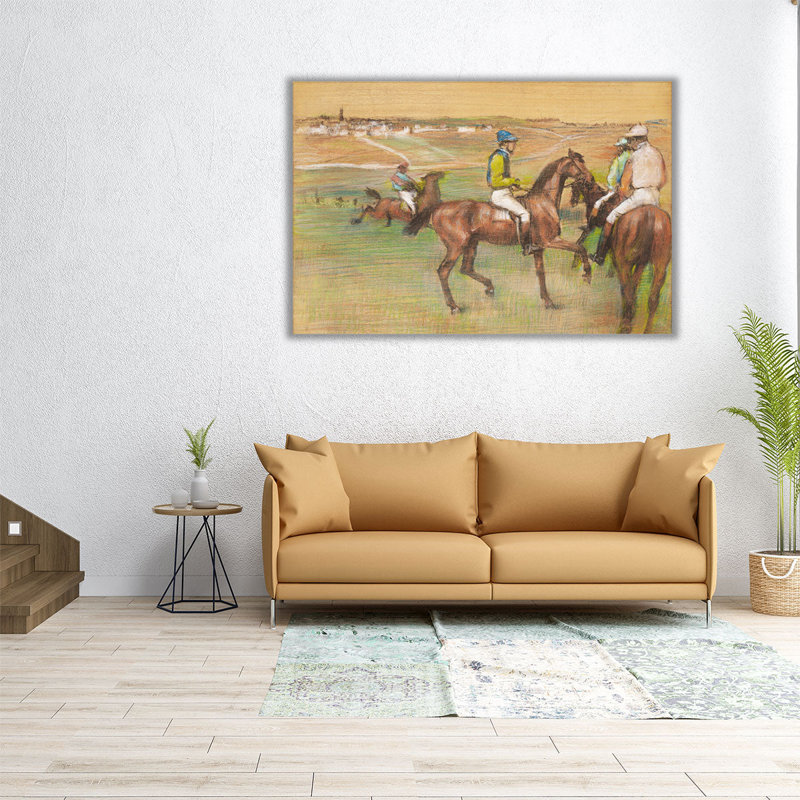Degas The Races IV - reproduction d'art sur toile, H 12 po x l 18 po