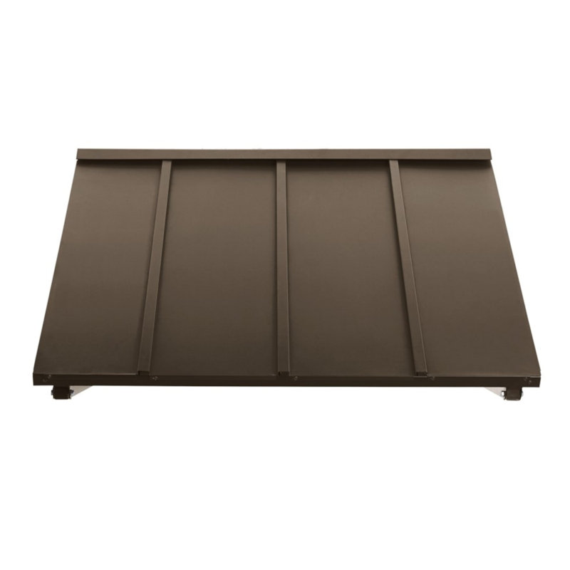 Awntech Houstonian Standing Seam Metal Fixed Awning with Open Sides, Bronze, 24" H x 56" W x 36" D, Galvanized Steel