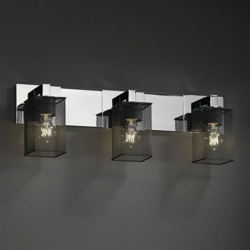 Éclairage pour salle de bain 3 lumières Bennett, Nickel brossé