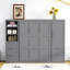 Grand lit escamotable mural avec placard, tiroirs et tablettes-1889019399
