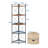 Pisano 55" H x 15" W 5 Tier Corner Bookcase Open Shelf with Mobile Storage Basket Storage Cabinet
