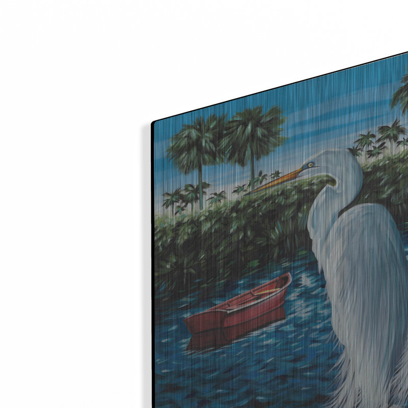 «Peaceful Heron II» par Carolee Vitaletti, H 16 po x l 12 po