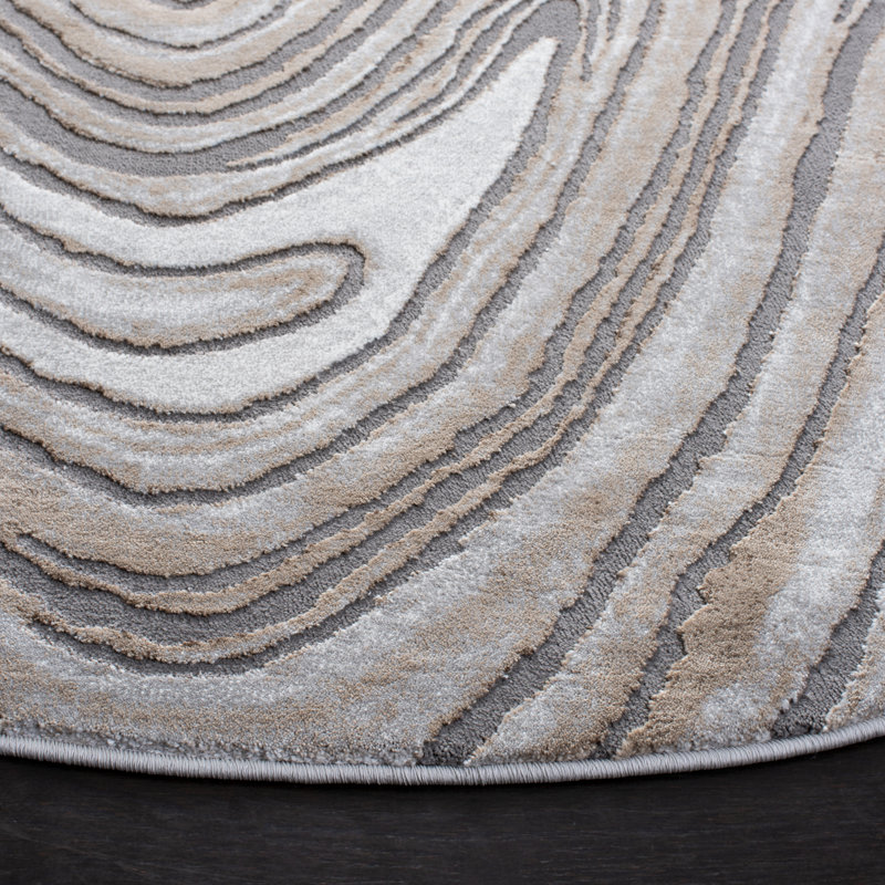 Tapis abstrait Aneas Performance, Rond 6 pi 7 po
