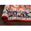 Tapis orange / rouille / bleu marine / ivoire en laine noué à la main 3 pi 11 po x 5 pi 7 po