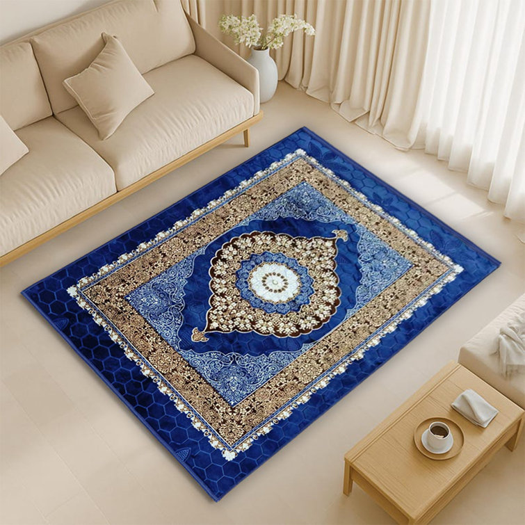 Serenity Large Area Rug With Non-Slip PVC Backing Oriental Style 200x300cm Carpet For Living Room, Bedroom, Lounge, Or Dining Room