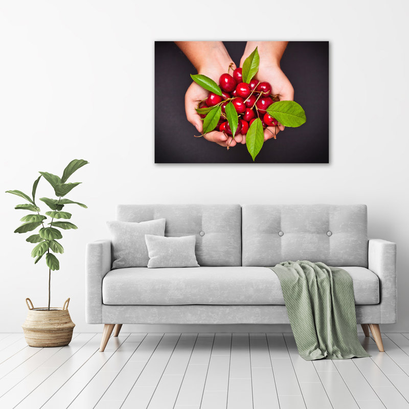 Cherries In Your Hands - Wrapped Canvas Print