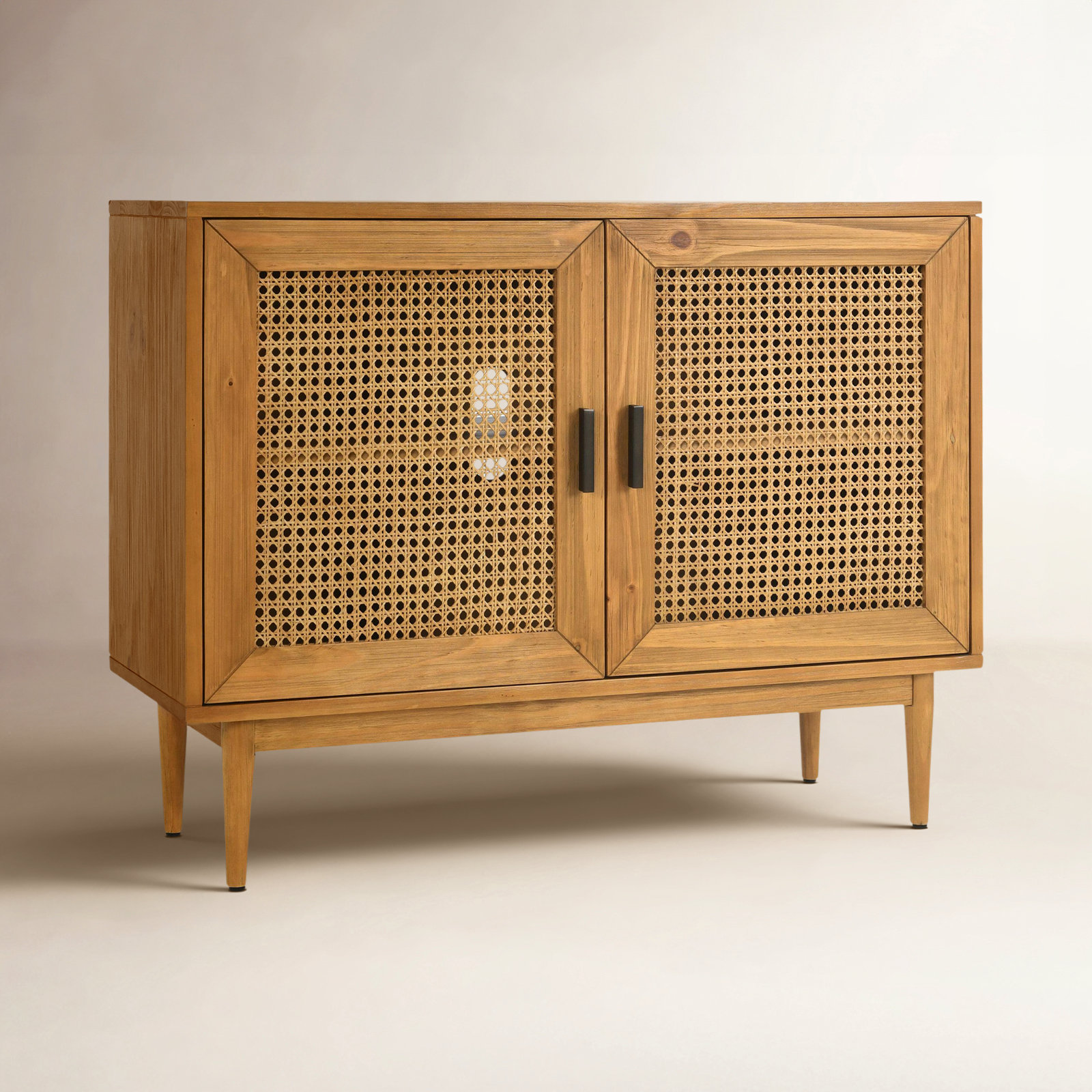 Genie Pine Accent Cabinet, Natural Brown