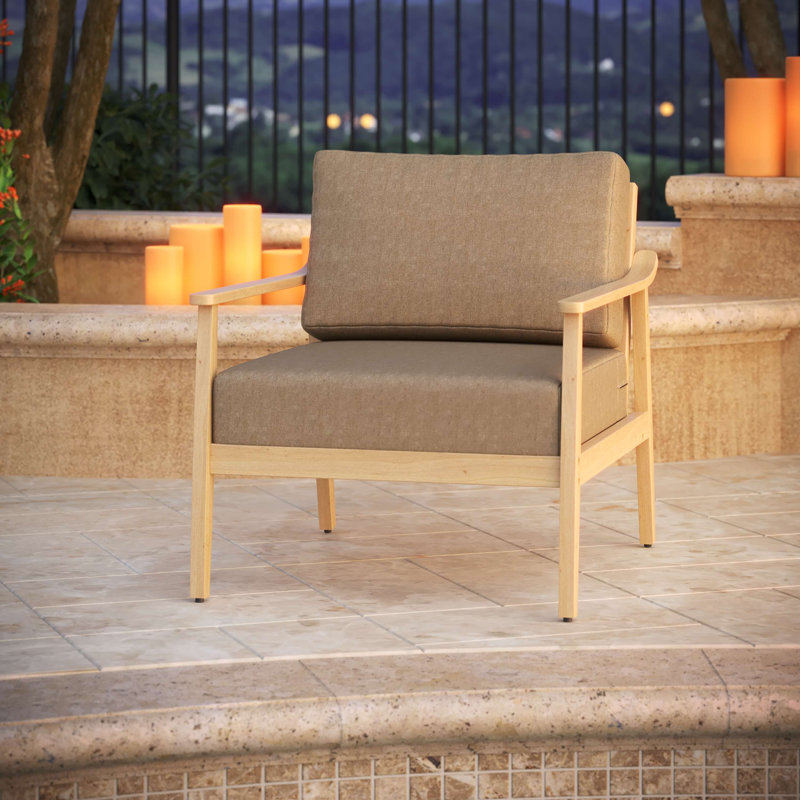 Amala Sunbrella® Outdoor Deep Seating Cushion, Sunbrella® Spectrum Mushroom, 28.5" W x 28.5" D