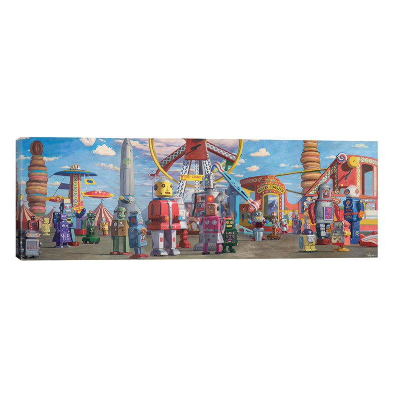 Fairfields par Eric Joyner - Toile giclée sur toile panoramique, H 16 po x l 48 po x P 1,5 po, Cadre noir