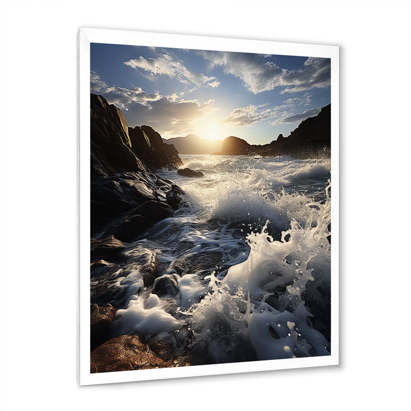 «Ummi Ocean Coastal Essence», reproduction sur toile, H 32 po x l 16 po x P 1 po, Cadre photo blanc