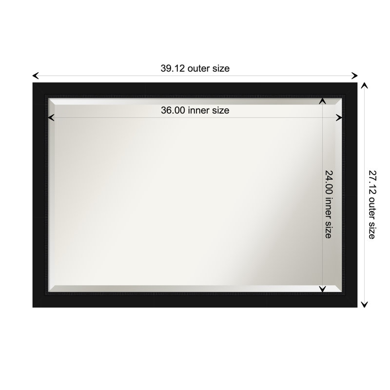 Miroir de salle de bain Hamlan, 27,12 po x 39,12 po