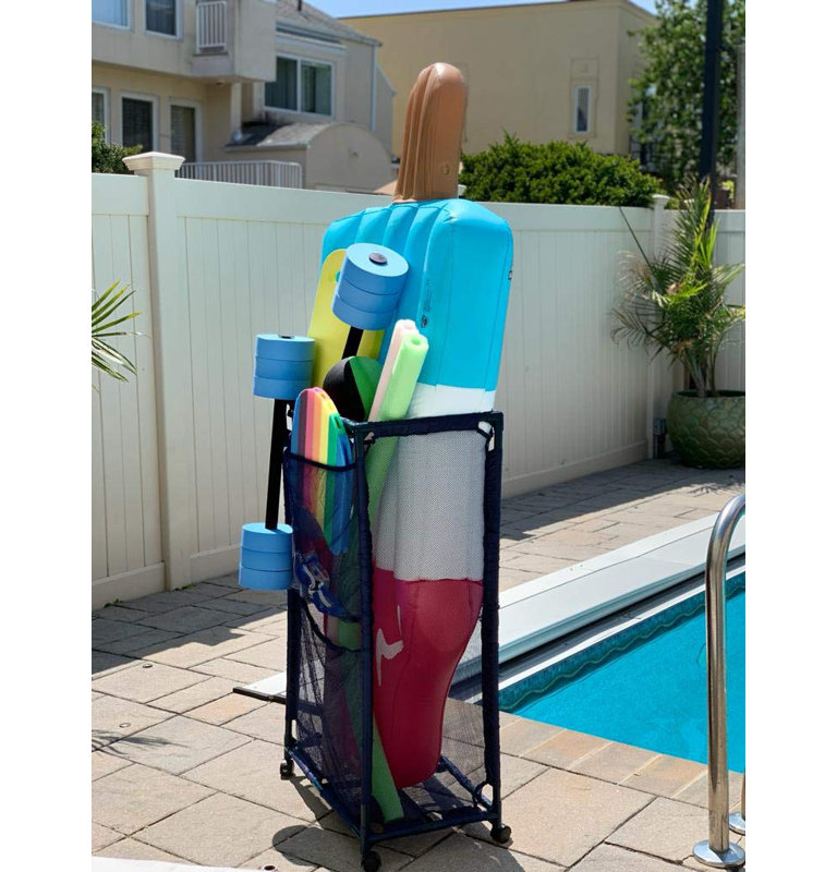 Essentially Yours 41'' W 0 Gallons Water Resistant Plastic with Wheels, Blue