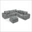 Canapé modulaire en forme de L de 107 po avec repose-pieds mobile en forme de L pour salon, canapé confortable avec coussins décoratifs et bricolage-1505076910