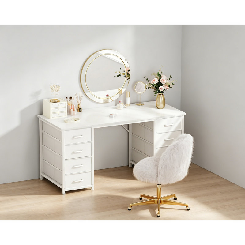 Metal Base Computer Desk