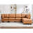 6-Pieces Faux Leather Sectional Sofa L-Shape With Ottoman