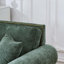 Canapé 86 po moderne à 3 places avec accoudoirs roulés, canapé rembourré en chenille avec pieds en bois et garniture cloutée