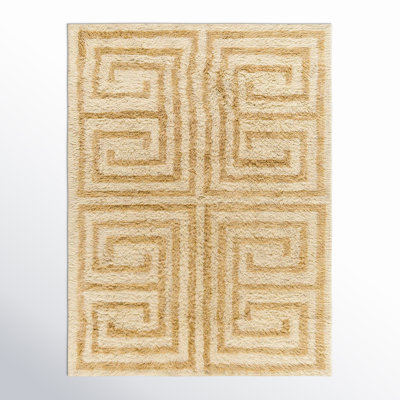 Anemone Hand-Tufted Geometric Shag Rug