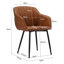 Modern Faux Leather Upholstered Dining Chairs with Metal Legs-202111696-203035654