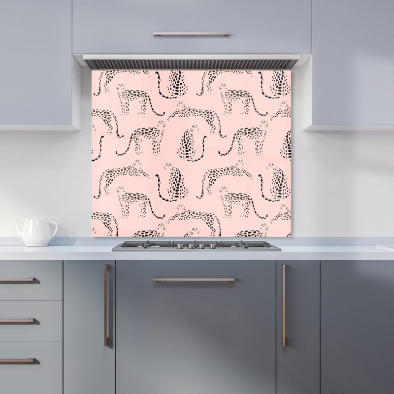 Abstract Leopard Pattern Premium Glass Kitchen Splashback W600mm x H750mm