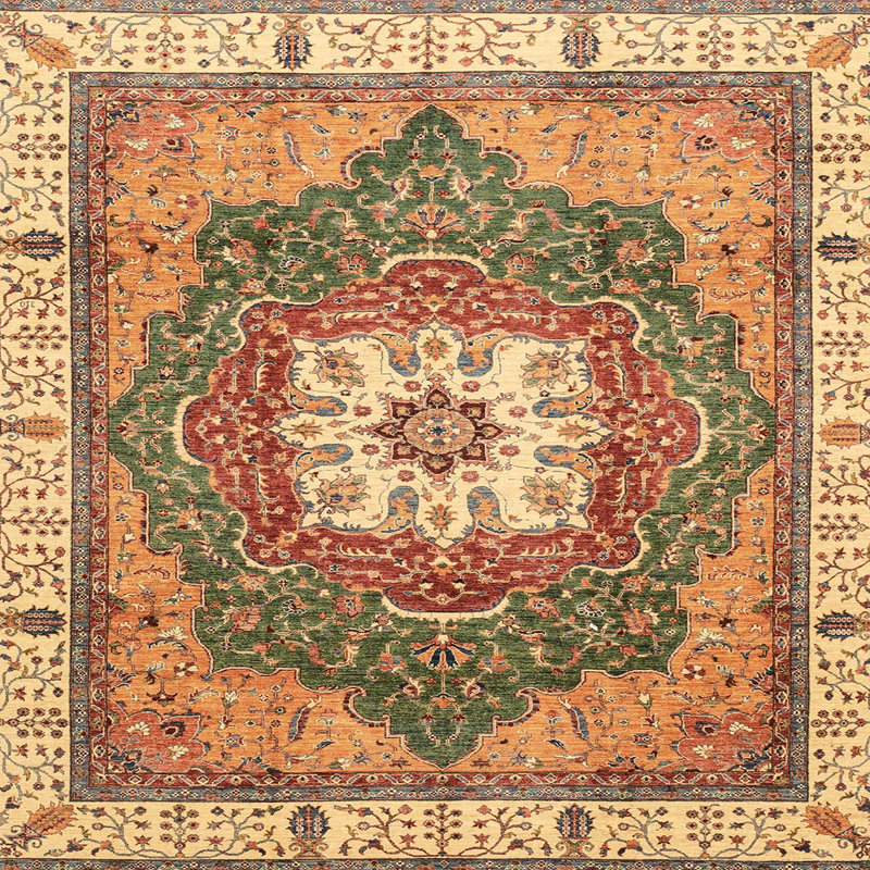 Abstract Indoor Rug, Square 8'