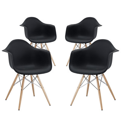 Fauteuil pyramide en bois noir