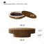 Table basse 47 po ovale avec rangement