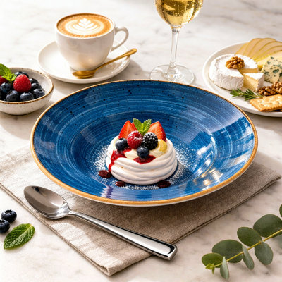 Assiette creuse en porcelaine | Assiette plate Prime | 10,23 po