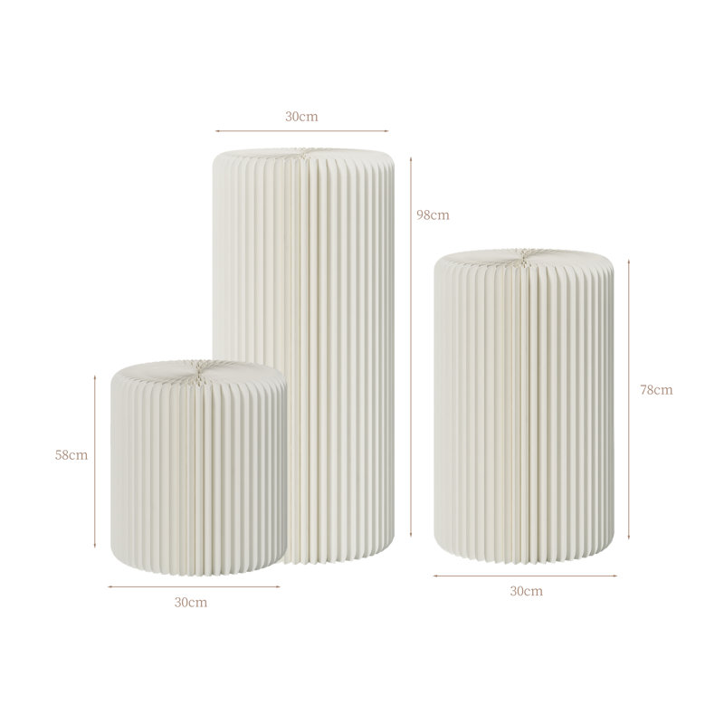 Présentoir pliable à piédestal, élévateur décoratif pliable