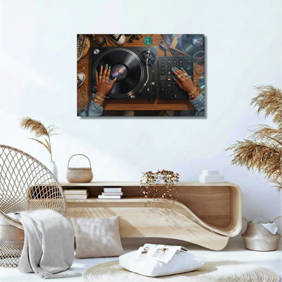 Dj Setup Canvas Wall Art Oil Painting Print Set Of 1
